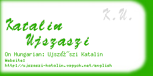 katalin ujszaszi business card